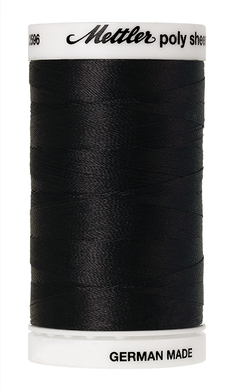Mettler Poly Sheen 0020 Black Thread